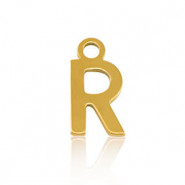 Rostfrei Stahl Anhänger Initial R Gold